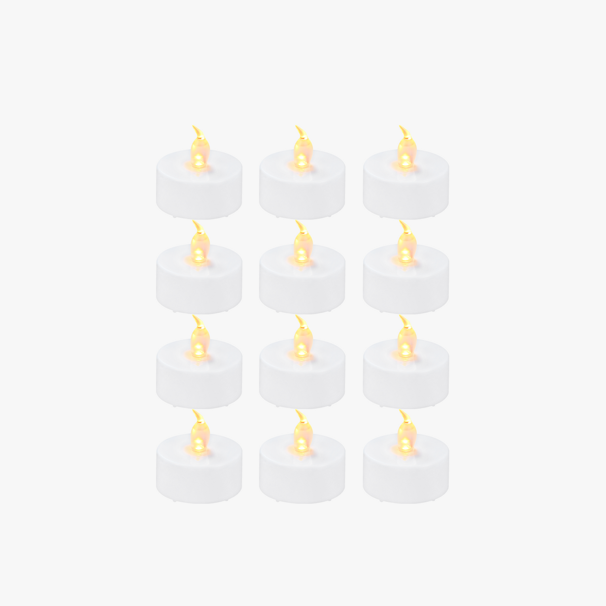 LED Flame Tea Light Candle Set Warm Yellow (12pcs)