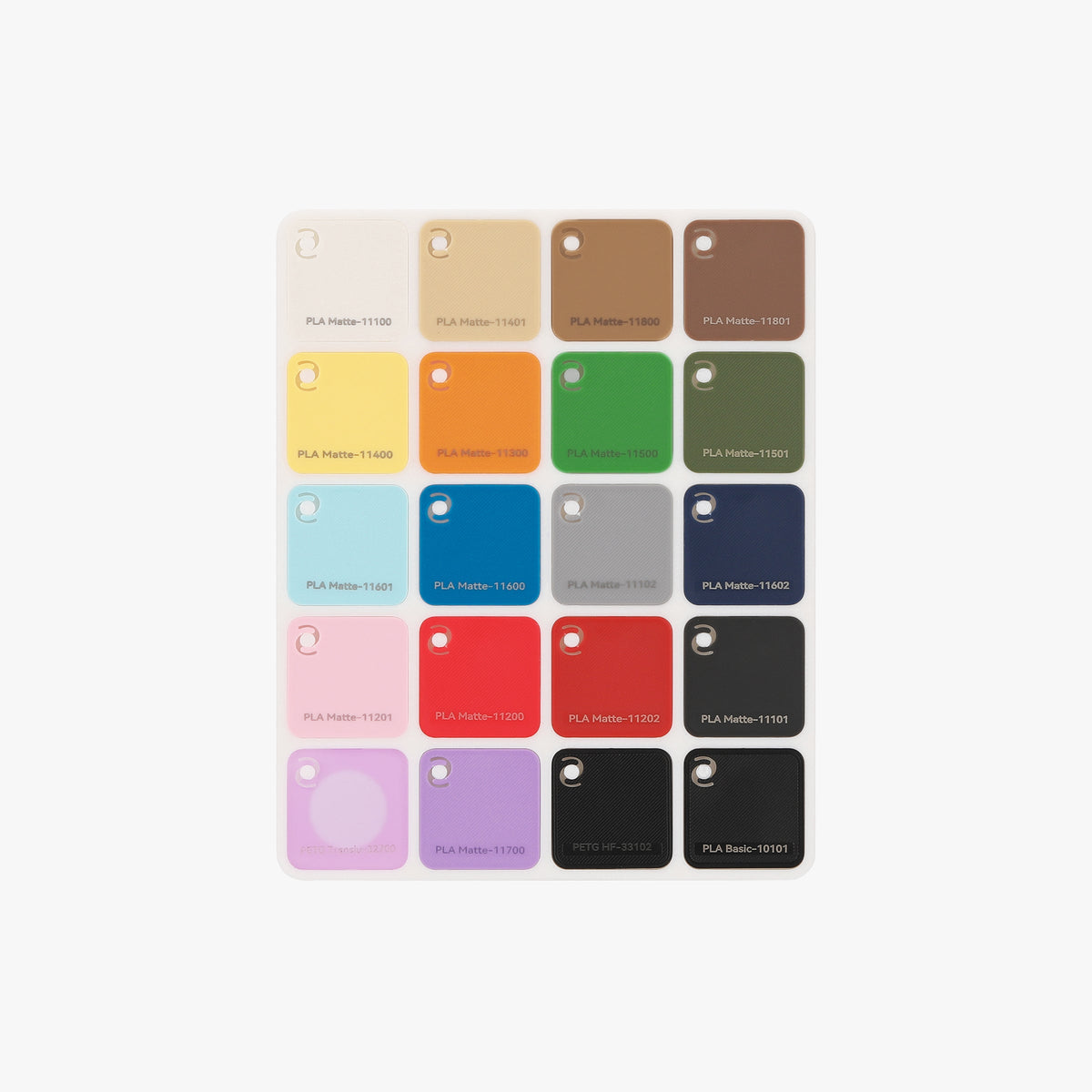 Bambu Lab Filament Swatches