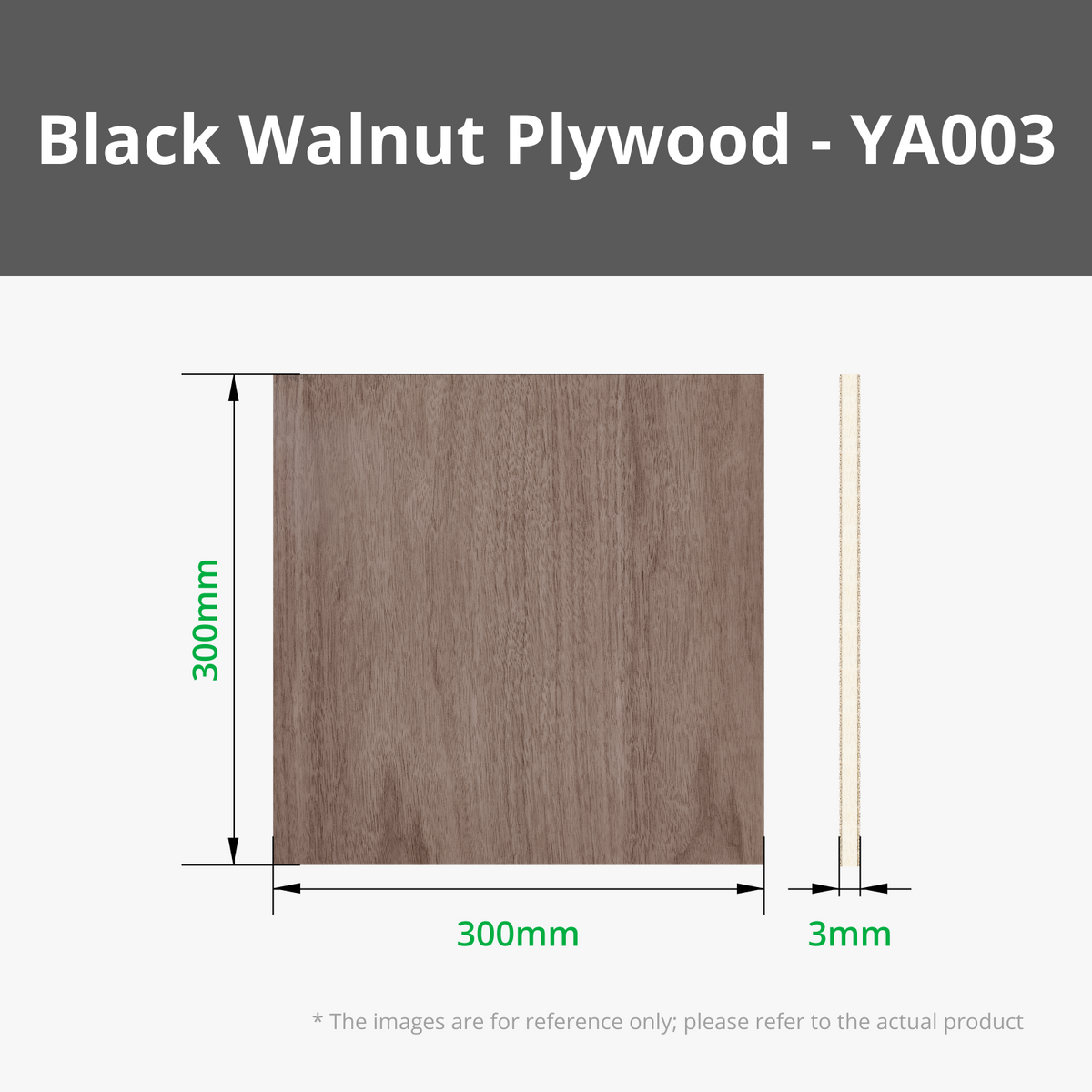 3mm Black Walnut Plywood (6pcs)