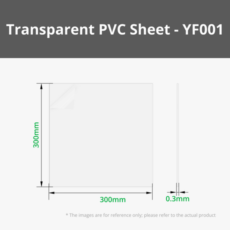 0.3mm Transparent PVC Sheet (5pcs)
