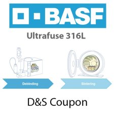 Debinding and Sintering Coupon Ultrafuse 316L, BASF, Coupon